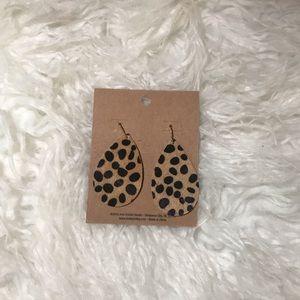 Cheetah print earrings